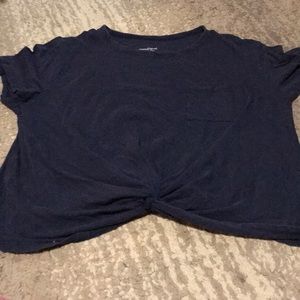 Dark blue knot tee